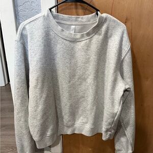 Fabletics Heather Gray Crewneck Top